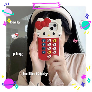 ✨จัดส่งภายใน 24 ชม✨เคสสำหรับไอโฟน11 13 14 Pro For 12 HelloKitty ความนิยม แฟชั่น การ์ตูน เรียบง่าย การป้องกันการตก Case