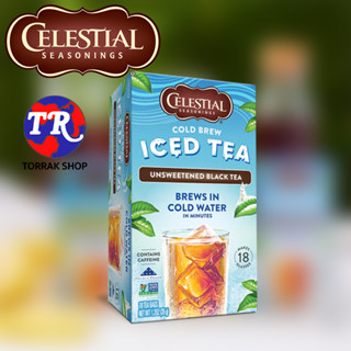 Celestial Seasonings Cold Brew Unsweetened Black Tea ชาดำ สูตรไม่หวาน 18ซอง