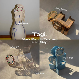 farine.co - Tagi. Mark Puzzle Texture Hair Grip กิ๊บหนีบผม