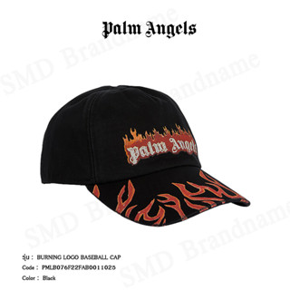 PALM ANGELS หมวก รุ่น BURNING LOGO BASEBALL CAP Code: PMLB076F22FAB0011025