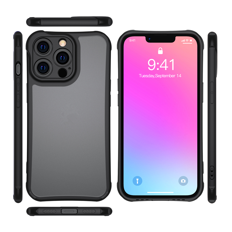 เคสกันกระแทก แบบด้านกันรอยนิ้วมือ+คลุมเลนส์กล้อง สำหรับ ip 15/15plus/15pro/15promax