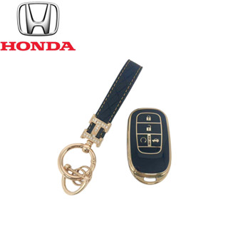 เคสกุญแจรถยนต์ เคสTPUขอบทองกุญแจรีโมทรถยนต์ตรงรุ่น สำหรับ NEW HONDA CIVIC FE 2021-2023