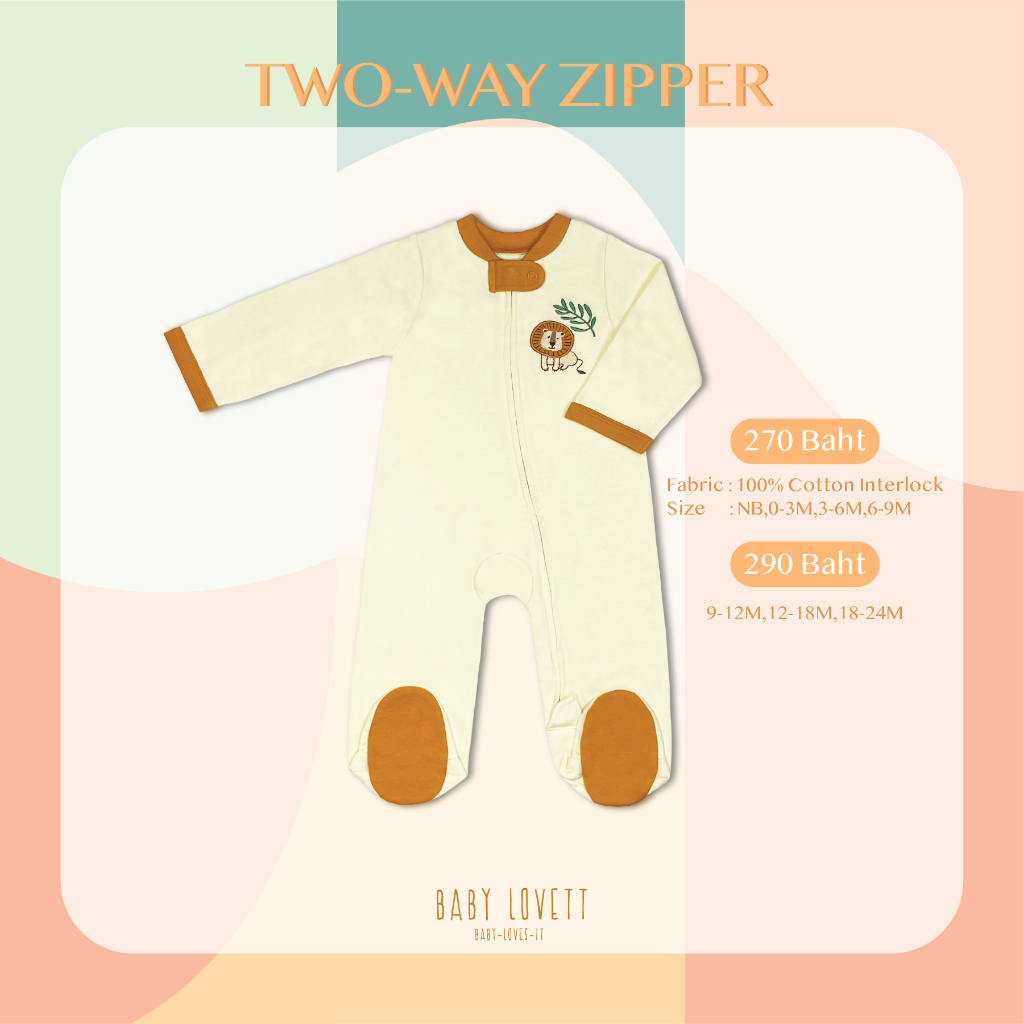 (AUG2023) Babylovett Basic - Two-Way Zipper ชุดนอนคลุมเท้า