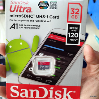 micro sd card sandisk 32 GB speed up to 120 mb/s เมโมรี่การ์ด สำหรับใส่มือถือ