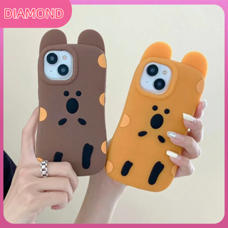 💲คูปองเคลม💲เคสไอโ case for iphone 11 12 ลูกพลับหมี เคส 14 13 12 11 pro max วัสดุซิลิโคน ทนทาน ป้องกันการตก