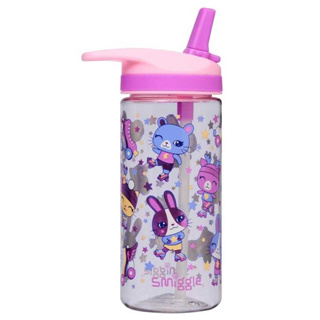 Smiggle Junior Plastic Drink Bottle 440Ml ขวดน้ำสมิกเกอร์ลาย กระต่ายชมพู พร้อมส่งในไทย