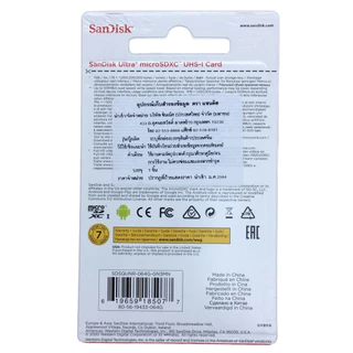 SanDisk 32GB 64GB 128GB 256GB MicroSDHC UHS-I Card Ultra Class10 Speed 100MB/s** เมมโมรี่การ์ดแท้ SanDisk