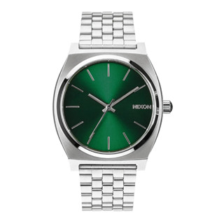 Nixon Time Teller รุ่น NXA0451696-00 นาฬิกาข้อมือผู้หญิง สายสแตนเลส Silver/Green Sunray หน้าปัด 37 มม.