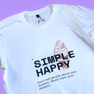 เสื้อยืดลายไอศครีม simple|Sherbet.teeshop