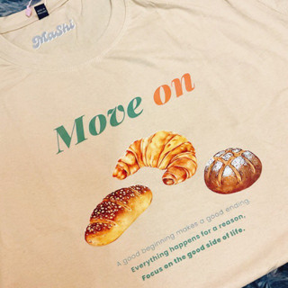 เสื้อยืดลาย ขนมปัง Move on|Sherbet.teeshop