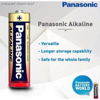 ถ่านไฟฉาย Panasonic ถ่านอัลคาไลน์ AA  ก้อน 1.5V ถ่านอัลคาไลน์ ของแท้ 100%