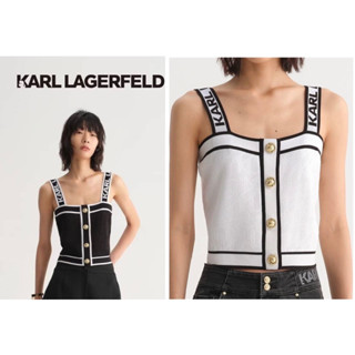 เสื้อสายเดี่ยว Karl Lagerfeld เสื้อไหมพรม ผ้าดี