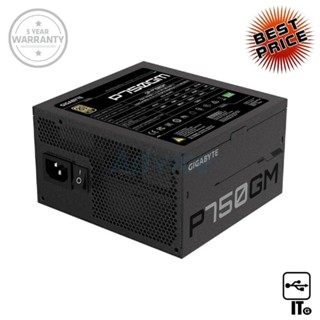 POWER SUPPLY (80+ GOLD) 750W GIGABYTE P750GM ประกัน 5Y พาวเวอร์ซัพพลาย อุปกรณ์จ่ายไฟ