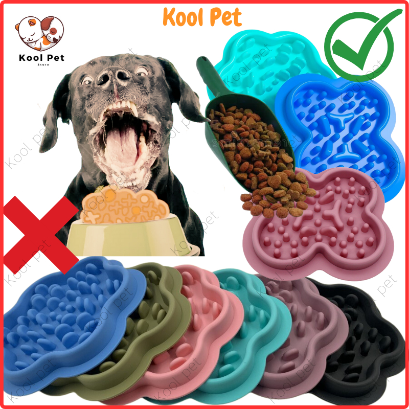 [KoolPet] ชามช่วยลดการสำลัก สุนัขและแมว ชามชะลอกินแบบซิลิโคน ถ้วยอาหารสัตว์