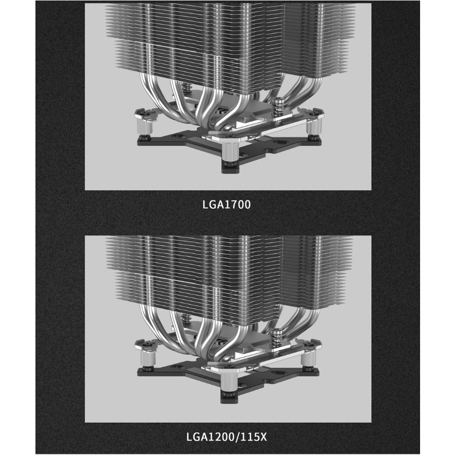 ซิงค์ลมระบายความร้อน Id-cooling พัดลมระบายความร้อน CPU 6 ท่อARGB รองรับlga1700 AM5และAM4  heat sink 5SE-55 ARGB