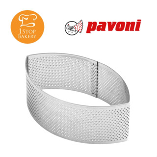 Pavoni XF52F Micro perforated steel bands by Johan Martin Elliptic shape 125x74xh 45 mm /ริงค์อบทาร์ต