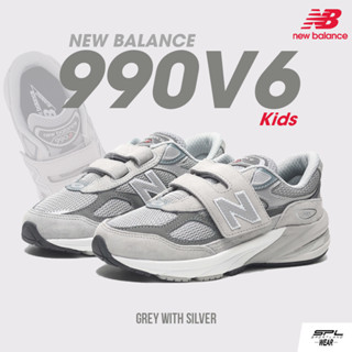 [ลิขสิทธิ์แท้] New Balance รองเท้าผ้าใบ รองเท้าเด็ก NB ND KD 990v6 Hook &amp; Loop PV990GL6 (3200)