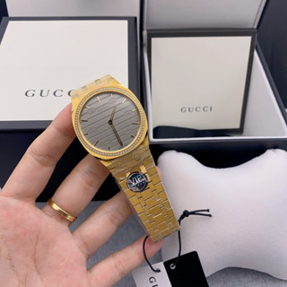 นาฬิกา G U C C Iงานcc size 38mm ระบบ ถ่าน มาพร้อมกล่องครบชุด