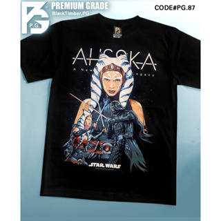 PG 87 Ahsoka Star Wars เสื้อยืด หนัง นักร้อง เสื้อดำ สกรีนลาย ผ้านุ่ม PG T SHIRT S M L XL XXL