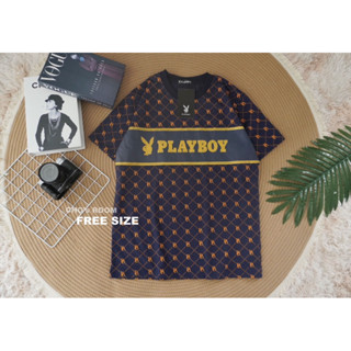 พร้อมส่ง 🌲 เสื้อยืดเพย์บอย playboy งานผ้าพิมพ์ลาย งานสกรีนหน้าอก งานจริงสวยมากแกร