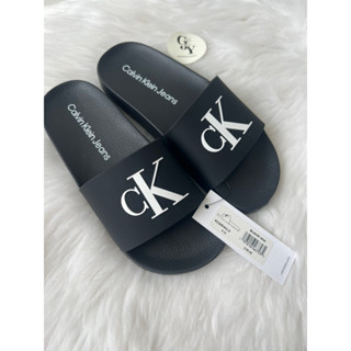 Calvin Klein รองเท้าแตะแบบสวมผู้หญิงทรง SLIDE - สีดำ