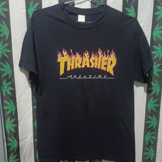 เสื้อยืดมือสอง ต่างประเทศ แบรนด์สเก็ต THRASHER ลาย🔥 Size M.อก20/ยาว28