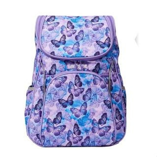 Smiggle Mirage Access Backpack กระเป๋าเป้สมิกเกอร์ขนาด 17 นิ้วลาย ม่วง -ผีเสื้อ พร้อมส่งในไทย