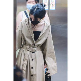 DIOR COAT เสื้อโค้ท โค้ช เสื้อคลุม ตัวยาว กระดุมปั้ม + เข็มขัด ดิออร์