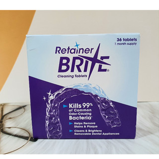 Retainer Brite เม็ดฟู่ทำความสะอาดรีเทนเนอร์/เครื่องมือจัดฟันใส exp2025