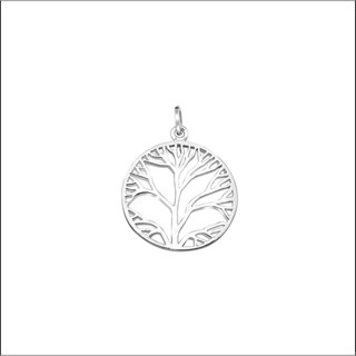 Silver Round Tree Pendant/จี้เงินทรงกลมรูปต้นไม้