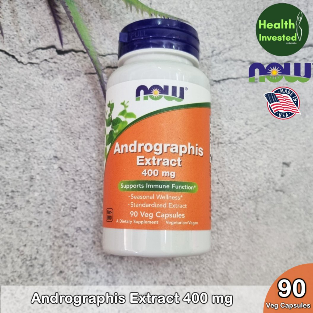 Andrographis Extract 400 mg 90 Veg Capsules ฟ้าทะลายโจร แบบเม็ด