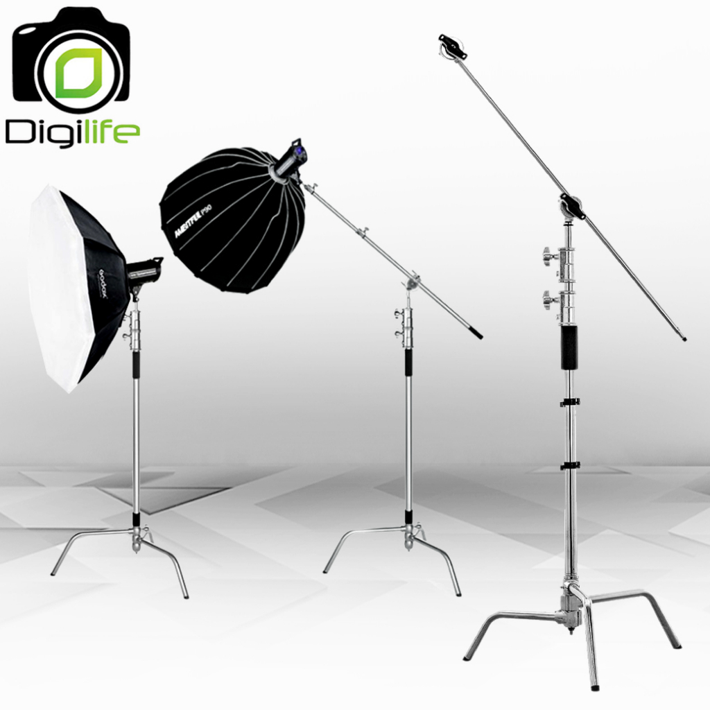 Digilife Light Stand Boom Magic C ยืดสูงสุด 330 ซม.(รวมArmสูงสุด430ซม.) ขาบูม Stainless โช๊คสปริง (Boom C )