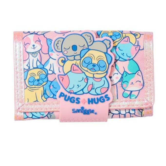 🎁Smiggle Wallet กระเป๋าเงิน กระเป๋าตัง ʕ•ᴥ•ʔ  สมิกเกอร์ ลาย Pug - Pink พร้อมส่งในไทย 🇹🇭