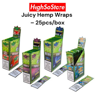 กระดาษโรล กระดาษบลั้น Juicy Hemp Wraps – 25pcs/box มีกลิ่นหอมพิเศษไม่เหมือนใคร