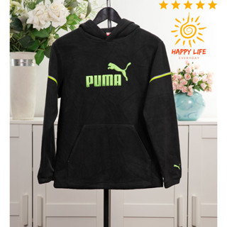 เสื้อมือสอง PUMA เสื้อแจ็กเก็ตน่ารัก มีฮู้ดแขนยาวจั้มปลายแขน มีกระเป๋าด้านหน้าซ้ายขวา ผ้าสำลีเบาๆผ้านุ่มอุ่นสบาย