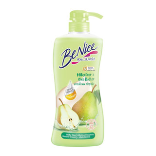 ใหม่! BeNice Milky Pear &amp; Shea Butter Shower Cream (400 มล.) บีไนซ์ ครีมอาบน้ำ มิลค์กี้ แพร์ และ เชีย บัตเตอร์