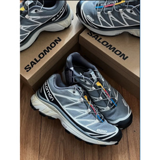 SALOMON XT6 RECUT Monument Phantom Yuan Zu grey ของแท้ 100 %  Sports shoes Running shoes style