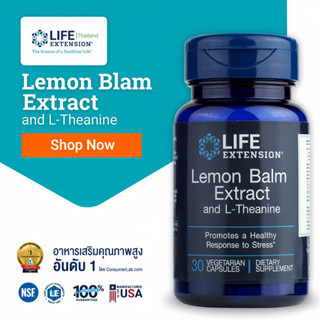 Life Extension Lemon Balm Extract and L-Theanine อาหารเสริม ช่วยการนอนหลับ