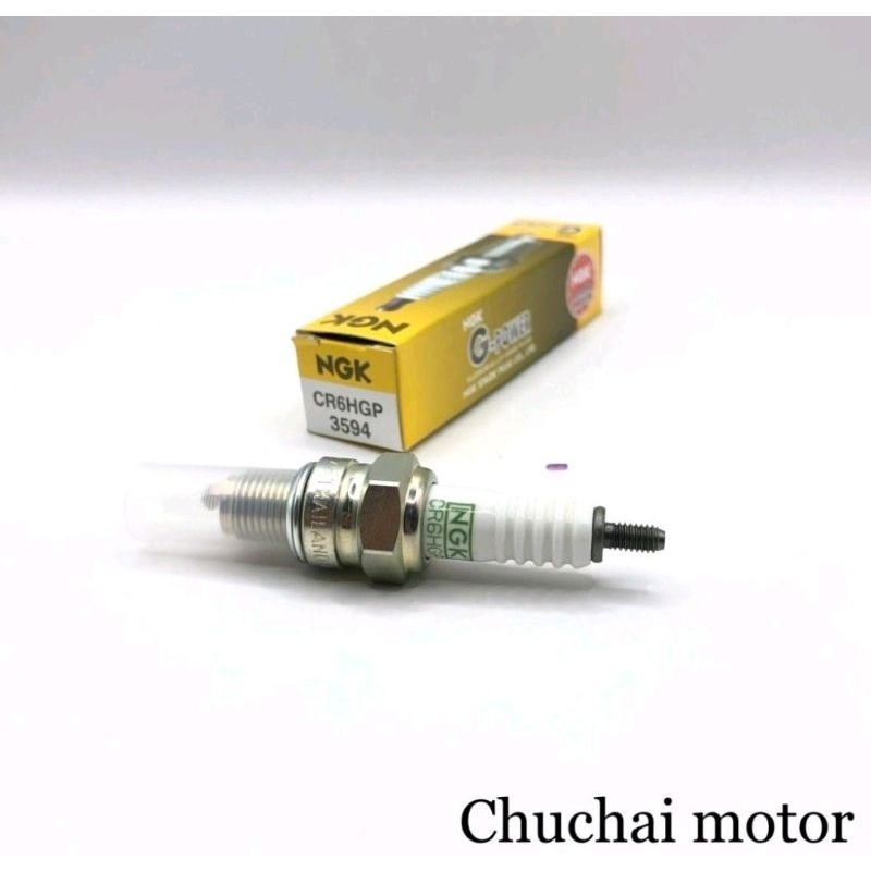 หัวเทียน NGK CR6HGP  G-Power สำหรับ HONDA WAVE100/FINO/MIO/SPARK  NOUVO/KSR/GD110