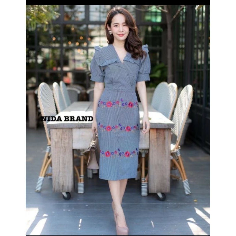 เสื้อผ้างานป้าย NIDA ไซร์ L ยีนส์ผ้ายืด