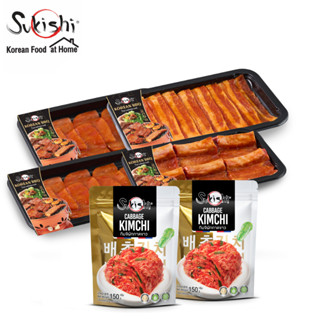 ซูกิชิ Pork lover 1: เนื้อหมู2 สามชั้น1 ซี่โครง1 ,กิมจิ150g 2ซอง