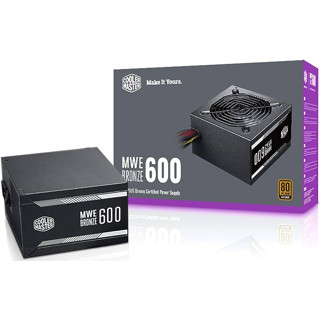 POWER SUPPLY (อุปกรณ์จ่ายไฟ) COOLER MASTER MWE V2 600W 230V (80+ BRONZE) (MPE-6001-ACABW-BEU)