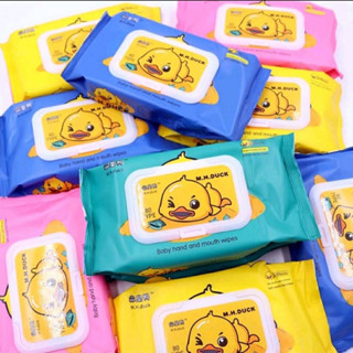 MeeMeeBaBy  Cleansing Wipes ผ้านุ่มชุ่มชื่น ทิชชู่เปียก สูตรอ่อนโยนสำหรับเด็ก 80แผ่น/ห่อ