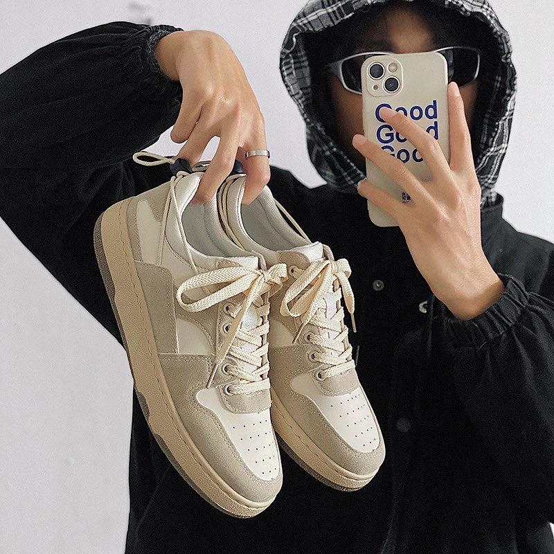 the blue boxford - sand beige รองเท้าผ้าใบ