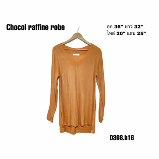 Chocol raffine robe เสื้อกันหนาวสีส้มเบส อก 36 ยาว 32 D366.b16