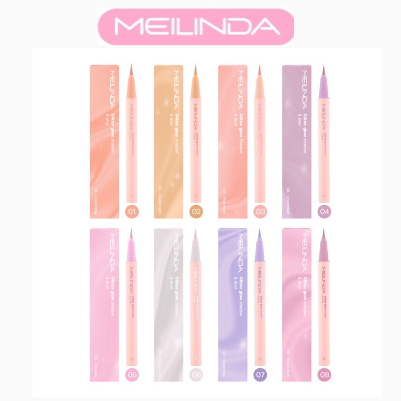 MEILINDA Glitter Glow Shadow and LinerGlitter Glow Shadow and Liner เมลินดา กลิตเตอร์ โกลว์ แชโดว์ แอนด์ ไลเนอร์ ขนาด