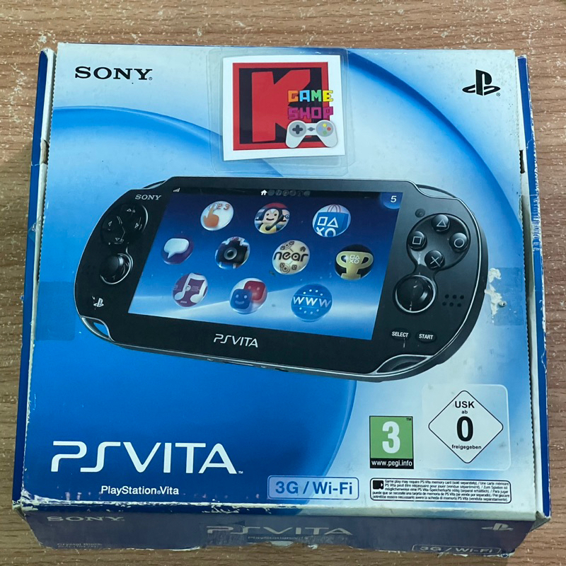 Psvita 1000 Wifi/3G Boxset Black สีดำ มือสอง(USED) เครื่องเล่นเกมส์พกพา