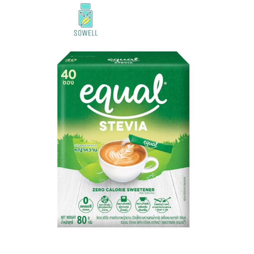 Equal stevia อิควล สตีเวีย  80g [40 ซอง]