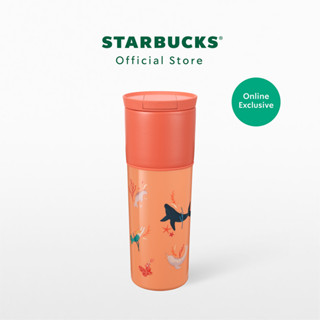 Starbucks Ceramic DW Orange Siren &amp; Sea Friends Tumbler 16oz. ทัมเบลอร์สตาร์บัคส์เซรามิก ขนาด 16ออนซ์ A11145319