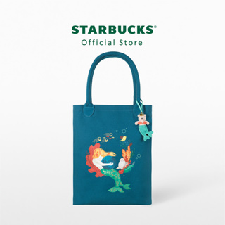 Starbucks Siren &amp; The Earth Tote Bag with Bearista Charm กระเป๋าผ้าสตาร์บัคส์ A11145333